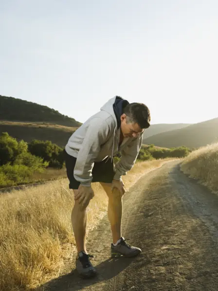 Jogger aus der Puste.