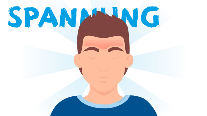 Illustration von Spannungskopfschmerzen