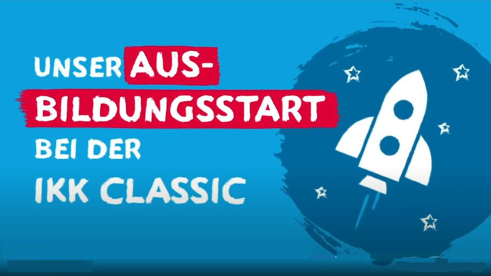 Startscreen des Videos "Unser Ausbildungsstart bei der IKK classic"