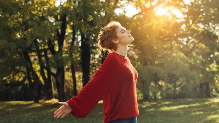 Frau in der Natur
