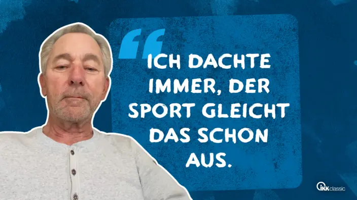 Mann im hohen Alter