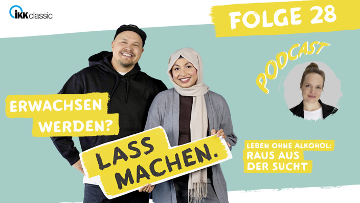 Illustriertes Portrait von Urooba Aslam und Marco Sergio Gabriel mit Gast Nathalie Stüben.