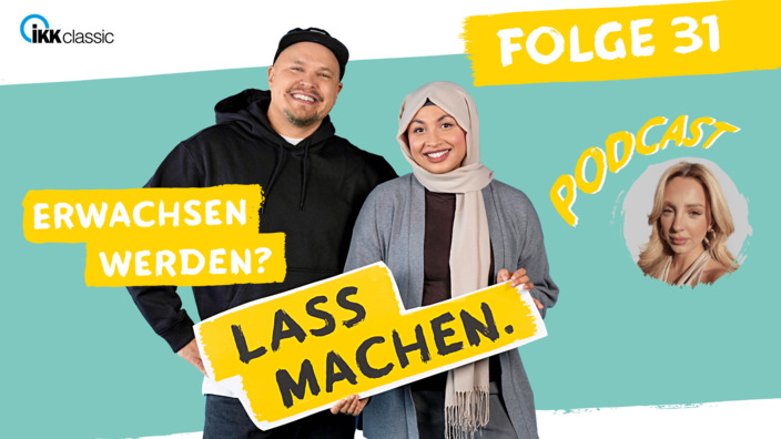 Illustriertes Portrait von Urooba Aslam und Marco Sergio Gabriel mit Gast Illayda Topcu.