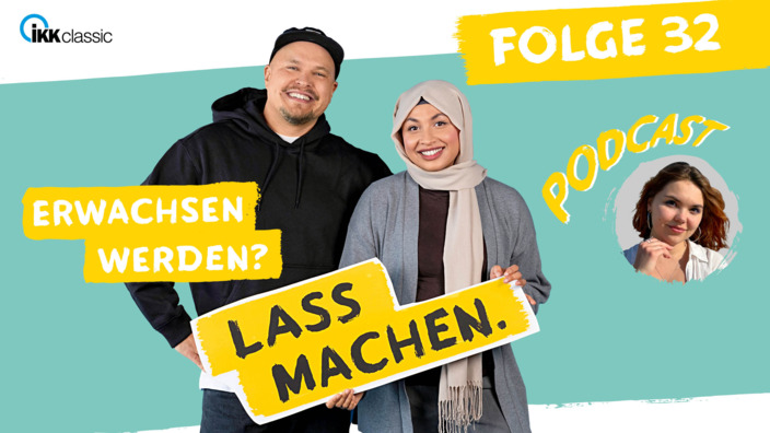 Illustriertes Portrait von Urooba Aslam und Marco Sergio Gabriel mit Gast Alina Stark.