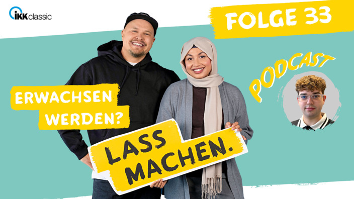 Illustriertes Portrait von Urooba Aslam und Marco Sergio Gabriel mit Gast Jerome Maier.