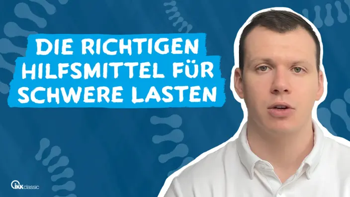 Thumbnail mit Bild von Joshua Pfeiffer und dem Text: "Die richtigen Hilfsmittel für schwere Lasten"