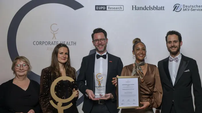 Übergabe des Corporate Health Awards