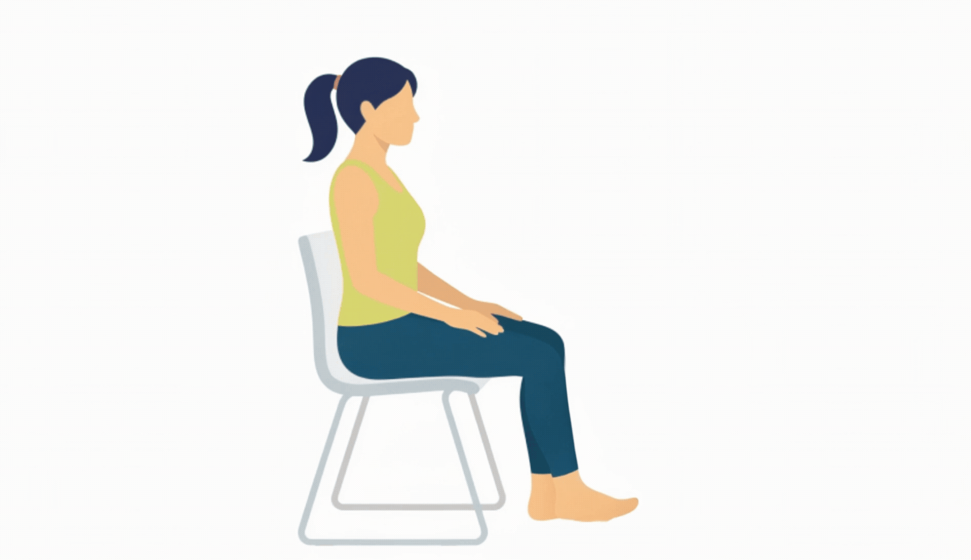 Illustration zur Übung "Kniestreckung im Sitzen".