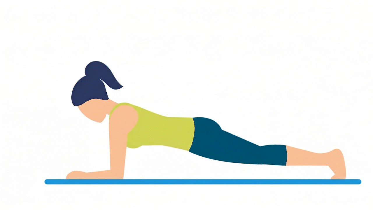 Frau in Plank-Position