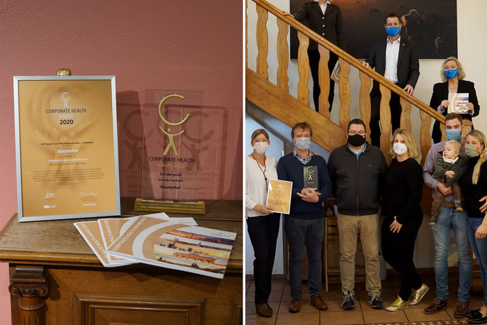 Der Stautenhof gewinnt den Corporate Health Award 2020